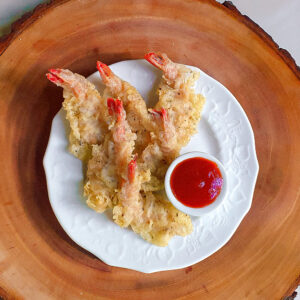 Prawn Tempura With Mix Herbs